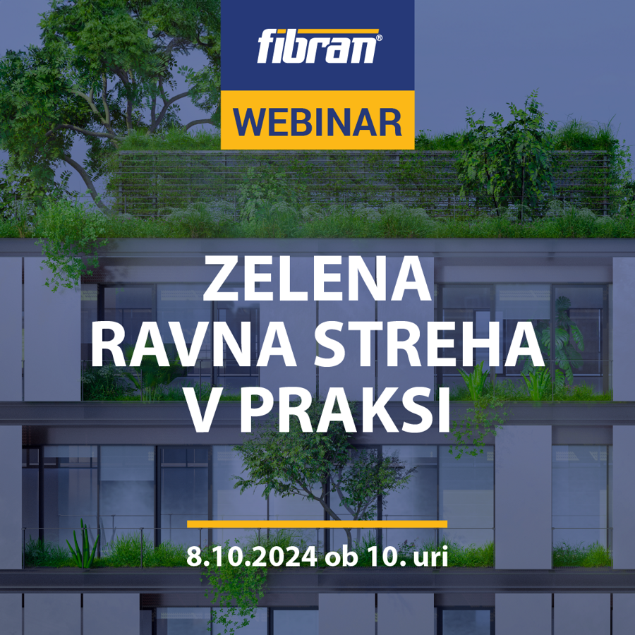 Webinar: Fibran: Zelene ravne strehe